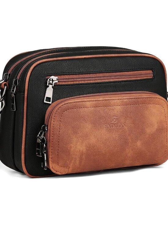 Handbags - Crossbody Bags for Women Multi-pocket Leather Crossbody Purses, Designer Shoulde